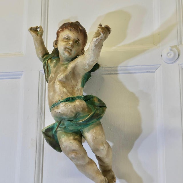 Italian Baroque Putti Figures, Set of 2 For Sale - Image 5 of 16