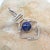 Vintage artesian crafted pendant with a modern sterling silver structure and natural lapis lazuli gemstone at its center....