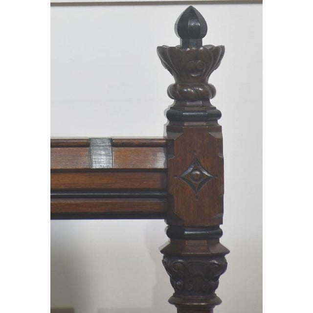 Monumental Gothic Revival Walnut Dinner Gong For Sale - Image 3 of 11