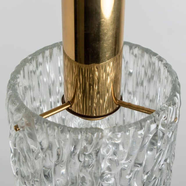 Metal Wave Glass Pendant Light attributed to J.T. Kalmar, 1960s For Sale - Image 7 of 18