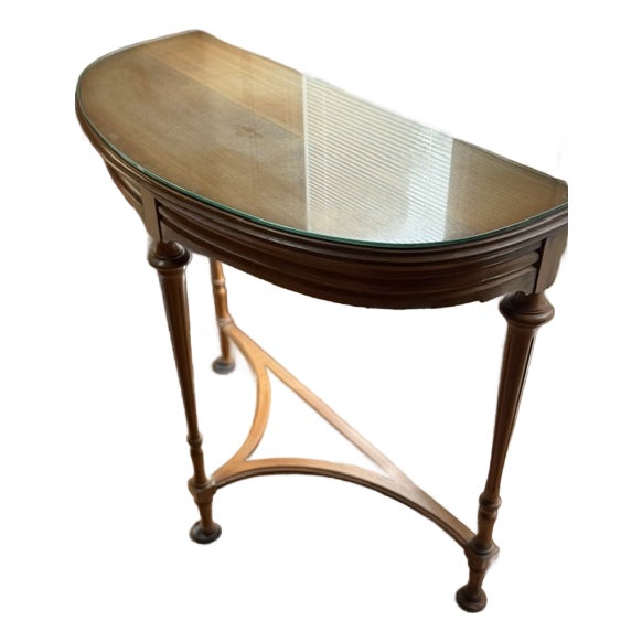 Early 20th Century Demilune Console Table For Sale