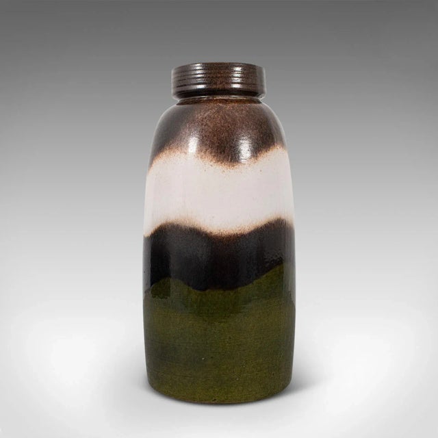 Brown 1950s German Ceramic Earth Tone Vase For Sale - Image 8 of 13