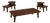 Late 20th Century Rustic Primitive Solid Wood Coffee Table & Matching Two-Tier End Tables — Refinished in Old Chapel Satin Walnut For Sale