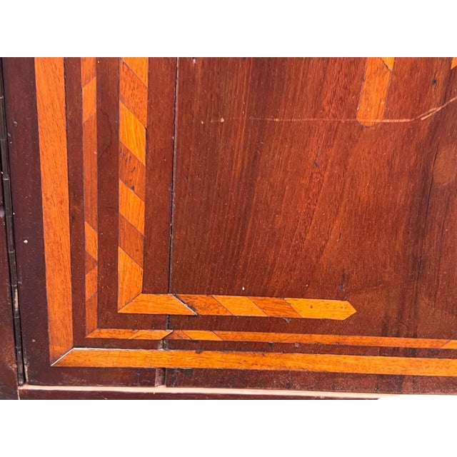 Antique Inlaid Buffet Sideboard W Rare Locking Drawer Mechanism For Sale - Image 15 of 18