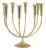 Danish Brass Candleholder with Eight Curved Arms, 1970s For Sale