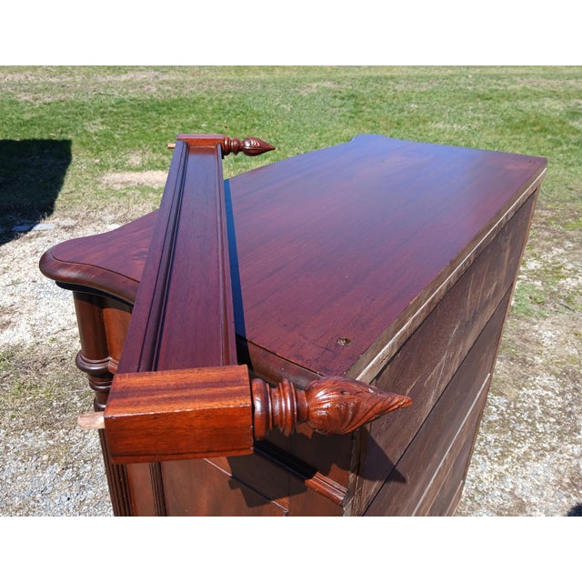 Antique Victorian Mahogany Chest of Drawers W Claw Feet and Six Drawers 1930s For Sale - Image 16 of 18