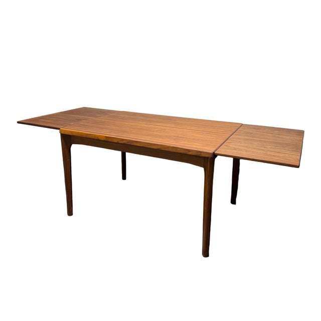 1960s Vintage Vejle Stole & Mobelfabrik Danish Teak Mid Century Modern Draw Leaf Dining Table For Sale - Image 5 of 18
