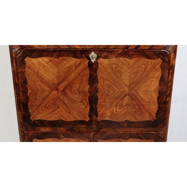 Wood Louis XV Wood Secretary by J. Popsel For Sale - Image 7 of 18
