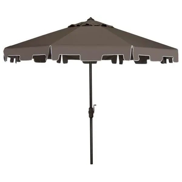 Not Yet Made - Made To Order Outdoor Zimmerman 11ft Round Market Umbrella - Grey For Sale - Image 5 of 5