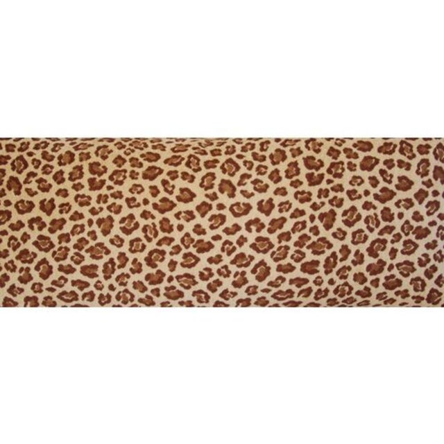 Safari Leopard Velvety Chenille Feather/Down Body Pillow 38" X 17" For Sale In Los Angeles - Image 6 of 6