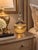 Hollywood Regency Gold Mosaic Glass Lidded Decorative Jar For Sale - Image 9 of 10
