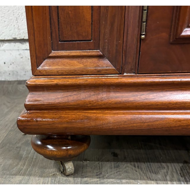 Antique Victor Victrola Orthophonic Floral Carved Walnut Credenza Cabinet For Sale - Image 13 of 17