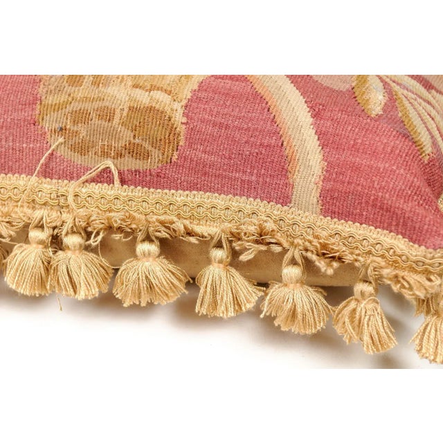 19th Century French Aubusson Tapestry Pillow For Sale - Image 4 of 13