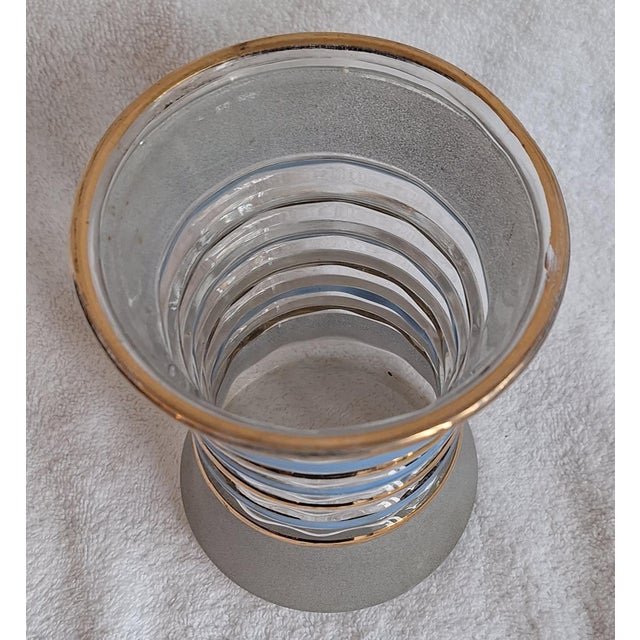 Art Deco Glass Vase with Linear Decoration, 1930s For Sale - Image 3 of 5