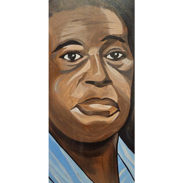 Late 20th Century Signed Oil Painting Portrait of a Man, by J. Mack - Unframed For Sale - Image 4 of 10