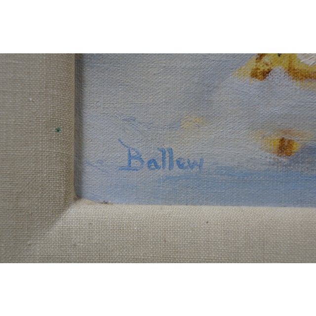 Linen Late 20th Century David Ballew Sunlit Stream New Mexico Winter Plein-Air Oil Painting on Masonite Board For Sale - Image 8 of 11