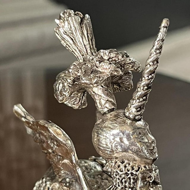 Unicorn Sphynx Sculpture & Paper Press by Christian Lacroix for Christofle, 1998 For Sale - Image 6 of 10