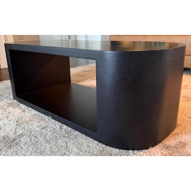 2020s Lulu and Georgia "Luna" Matte Black Oval Coffee Table - Modern Minimalist For Sale - Image 5 of 9