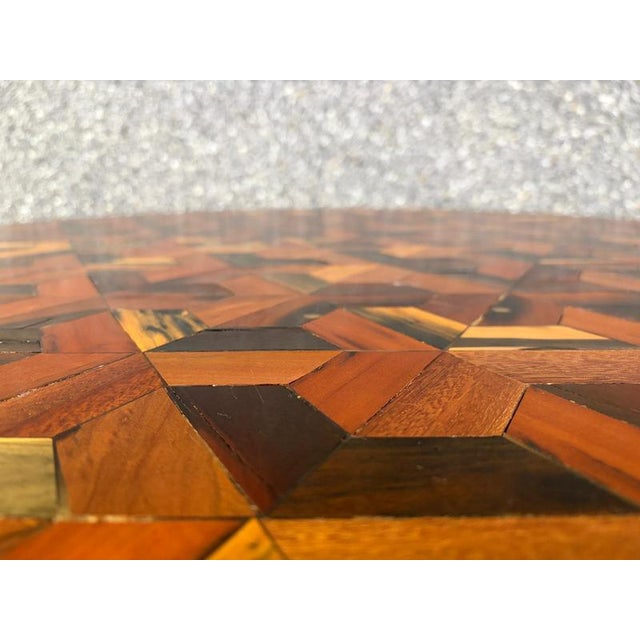French Art Deco Marquetry Center Table, 1930s For Sale - Image 3 of 11