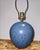 Mid-Century Modern Signed Robin’s Egg Glaze Finish Bulbous Turned Studio Pottery Ceramic Lamp For Sale - Image 3 of 9