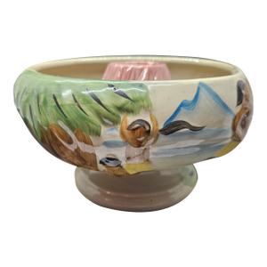 Vintage Volcano Scorpion Bowl Hula Dancers Ceramic Mug/Bowl Kitsch 32oz