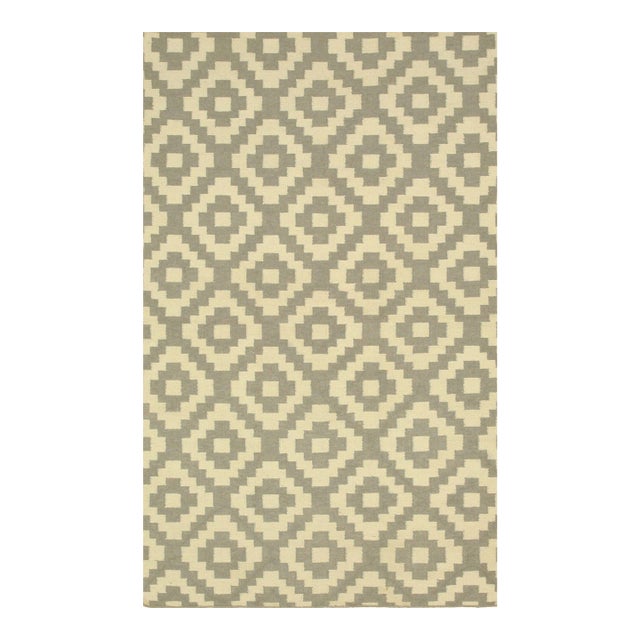 10x14 Ava Quinn Multicolor Geometric Contemporary Handknotted Wool Nan Carpet Rug For Sale