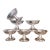 Set of 6 Vintage Silverplate Ice Cream Dishes From the Greenbrier Hotel For Sale