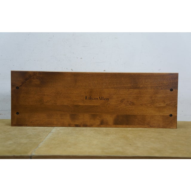 Late 20th Century Pair of Ethan Allen Early American Colonial Maple Hanging Plate Display Racks Shelves 24" For Sale - Image 10 of 13