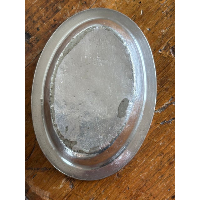 Reed and Barton Rare Railroad Club Silver Bowl Platter VTG For Sale - Image 4 of 7