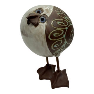 Vintage Susan Davis Hand Crafted Seagull Pottery For Sale