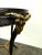 1990s Iron and Brass Side Table With Leather Top and Ornate Ram’s Head Accents For Sale - Image 4 of 12