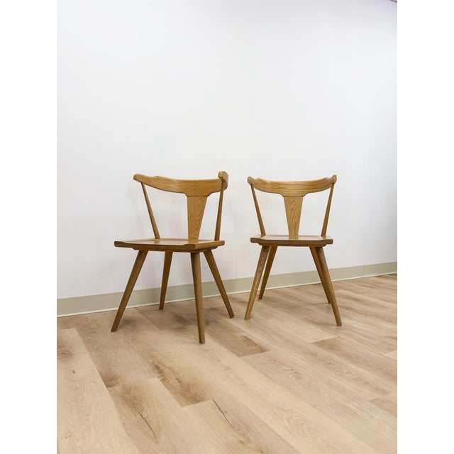 Mid-Century Modern Modern MCM Style Windsor Chair Pair Mortise Tenon Joinery Dining Accent For Sale - Image 3 of 13