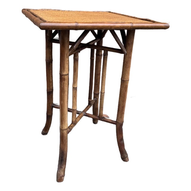 19th Century English Bamboo Table For Sale