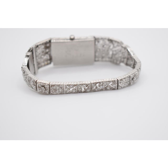 Art Deco Mid 20th Century Diamond Wrist Watch For Sale - Image 3 of 15