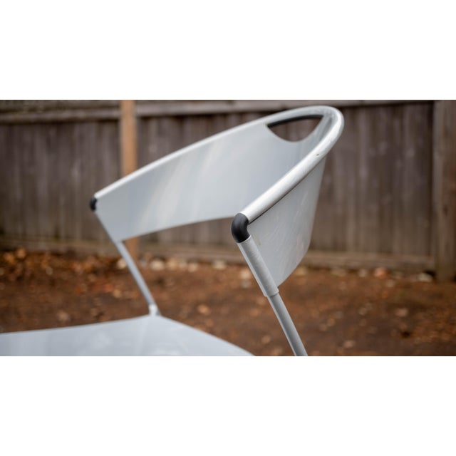 Silver Baleri Italia 'Juliette Barstools' by Juliette Hannes Wettstein - A Pair For Sale - Image 8 of 15