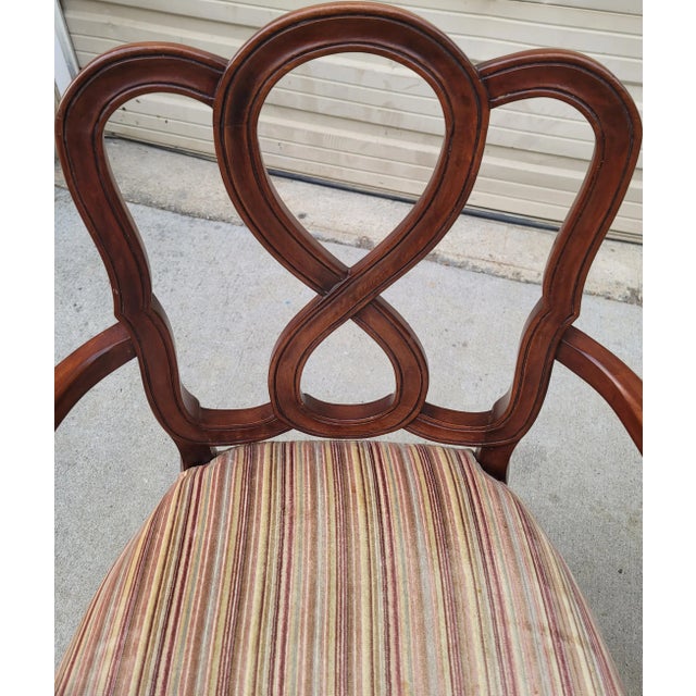 Vintage French Style Infinity Loop Splat Armchairs -- a Pair For Sale In Washington DC - Image 6 of 7