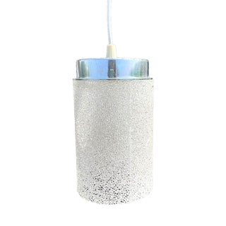 Mid-Century French Ice Crystal and Acrylic Sugar Pendant Light, 1970s For Sale