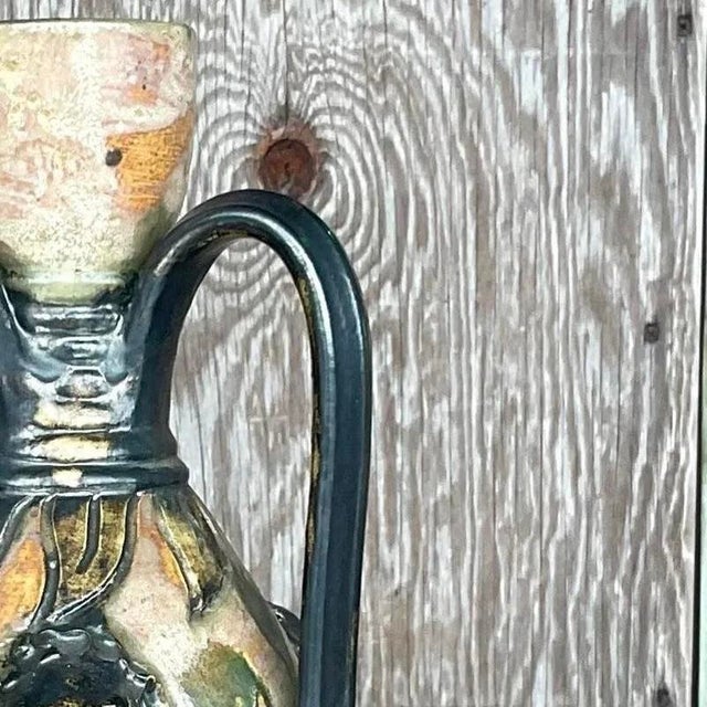Vintage Sylvain Subblet Signed Sculptural Studio Pottery Vase For Sale - Image 14 of 14