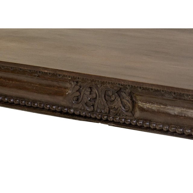 Transitional Style Carved Solid Wood Coffee Table Chairish