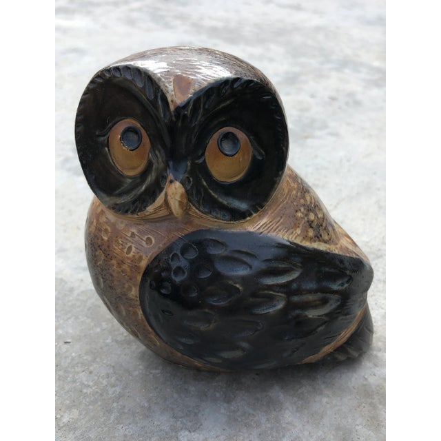 Vintage Mid-Century Modern Owl Figurines - a Pair For Sale In Greensboro - Image 6 of 8