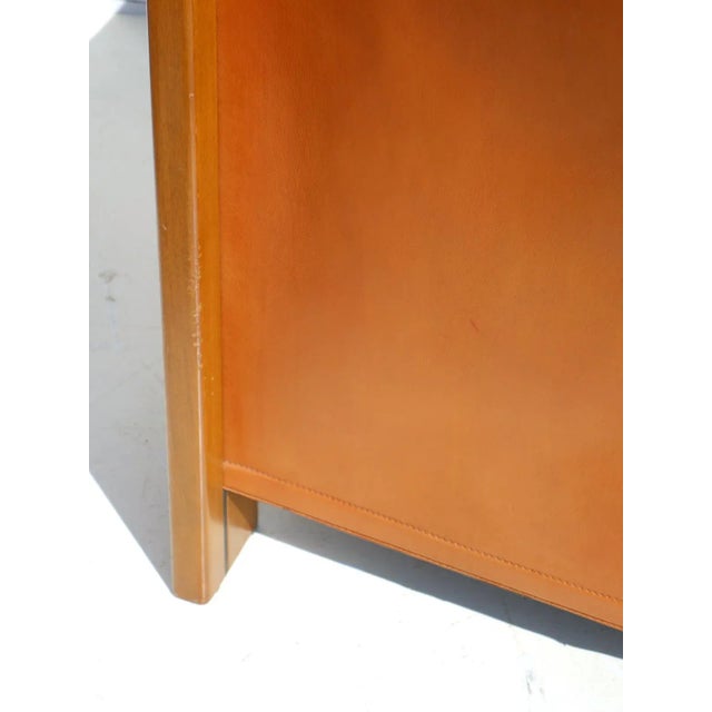 Set of Artona Leather and Wood Lounge Chair with Ottoman by Tobia & Afra Scarpa for Maxalto, 1970s For Sale - Image 14 of 17