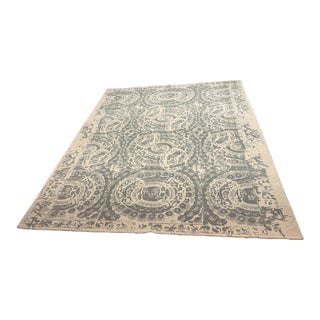 8ft 1 in × 11ft 11in Pottery Barn Bosworth Hand-Tufted Wool Area Rug For Sale