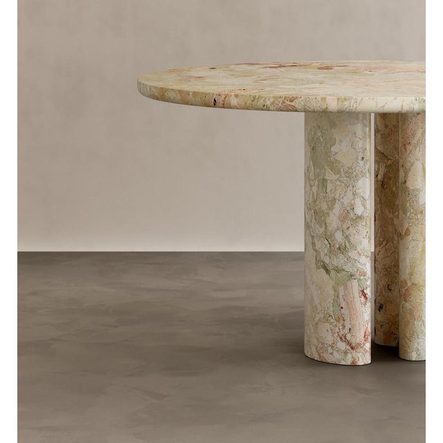 Roman Dining Table II in Verde Breccia Marble by Paloma Editions For Sale - Image 6 of 7