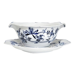 Blue Danube Footed Gravy Boat Blue Onion Pattern
