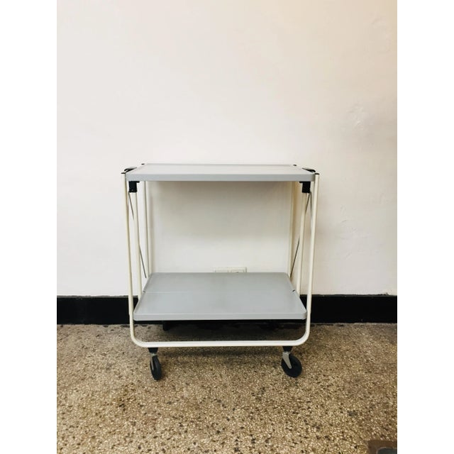 Mid-Century Metal Serving Bar Cart For Sale - Image 9 of 9