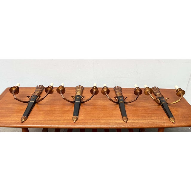 Mid-Century Modern Italian Neoclassical Model W 1013 Sconces from Palladio, 1960s, Set of 4 For Sale - Image 13 of 18