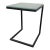Room & Board Parsons C-Shape Seafoam Glass Table For Sale