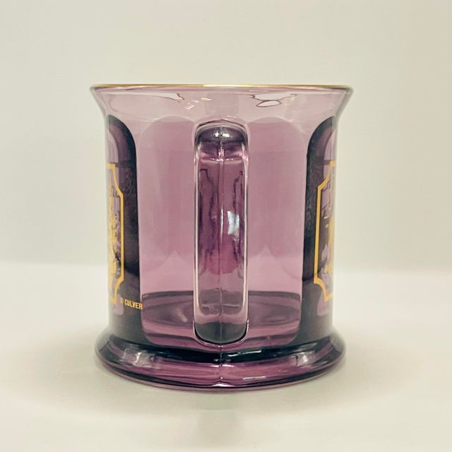Culver Ltd. 1970’s Culver Beveled Amethyst Glass Mug For Sale - Image 4 of 11