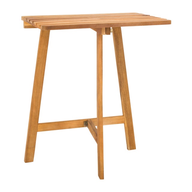 Modern Outdoor Balcony Table in Natural For Sale - Image 3 of 11