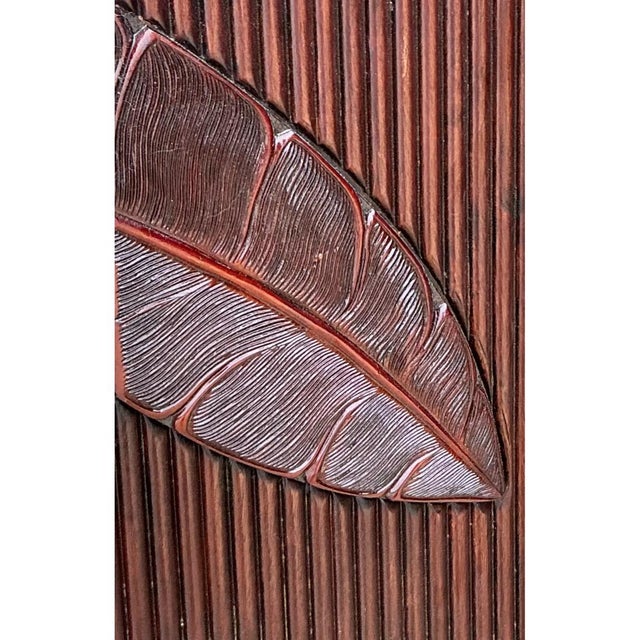 Wood Vintage Octagonal Rattan Wall Mirror For Sale - Image 7 of 12
